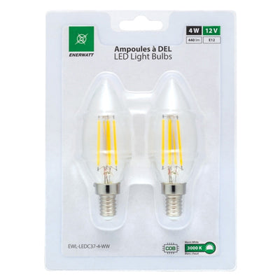 LED Light Bulbs 12V 4W Warm White - 2pk - I&M Electric