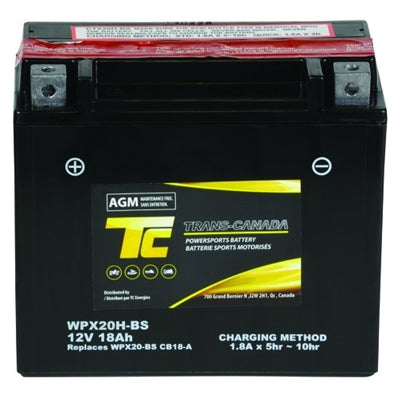 WPX20H-BS ATV/Motorcycle Battery 12V 18Ah - I&M Electric