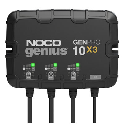 NOCO Genius GENPRO10X3  12V 3-Bank, 30-Amp On-Board Battery Charger