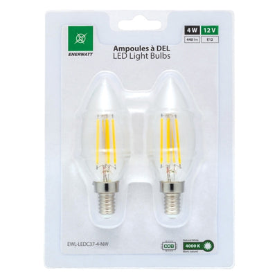 LED Light Bulbs 12V 4W Natural White - 2pk - I&M Electric