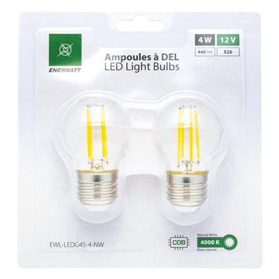 LED Light Bulbs 12V 4W Natural White - 2pk - I&M Electric
