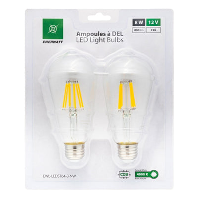 LED Light Bulbs 12V 8W Natural White - 2pk - I&M Electric