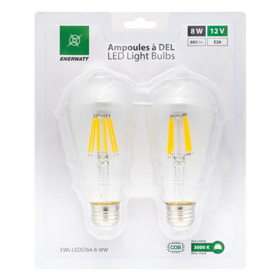 LED Light Bulb 12V 8W Warm White - 2pk - I&M Electric