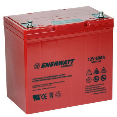 Enerwatt WPHR12-60 AGM BATTERY 12V 60A HIGH RATE - I&M Electric