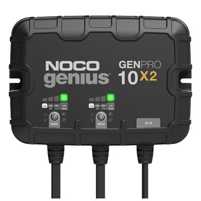 NOCO Genius GENPRO10X2  12V 2-Bank, 20-Amp On-Board Battery Charger